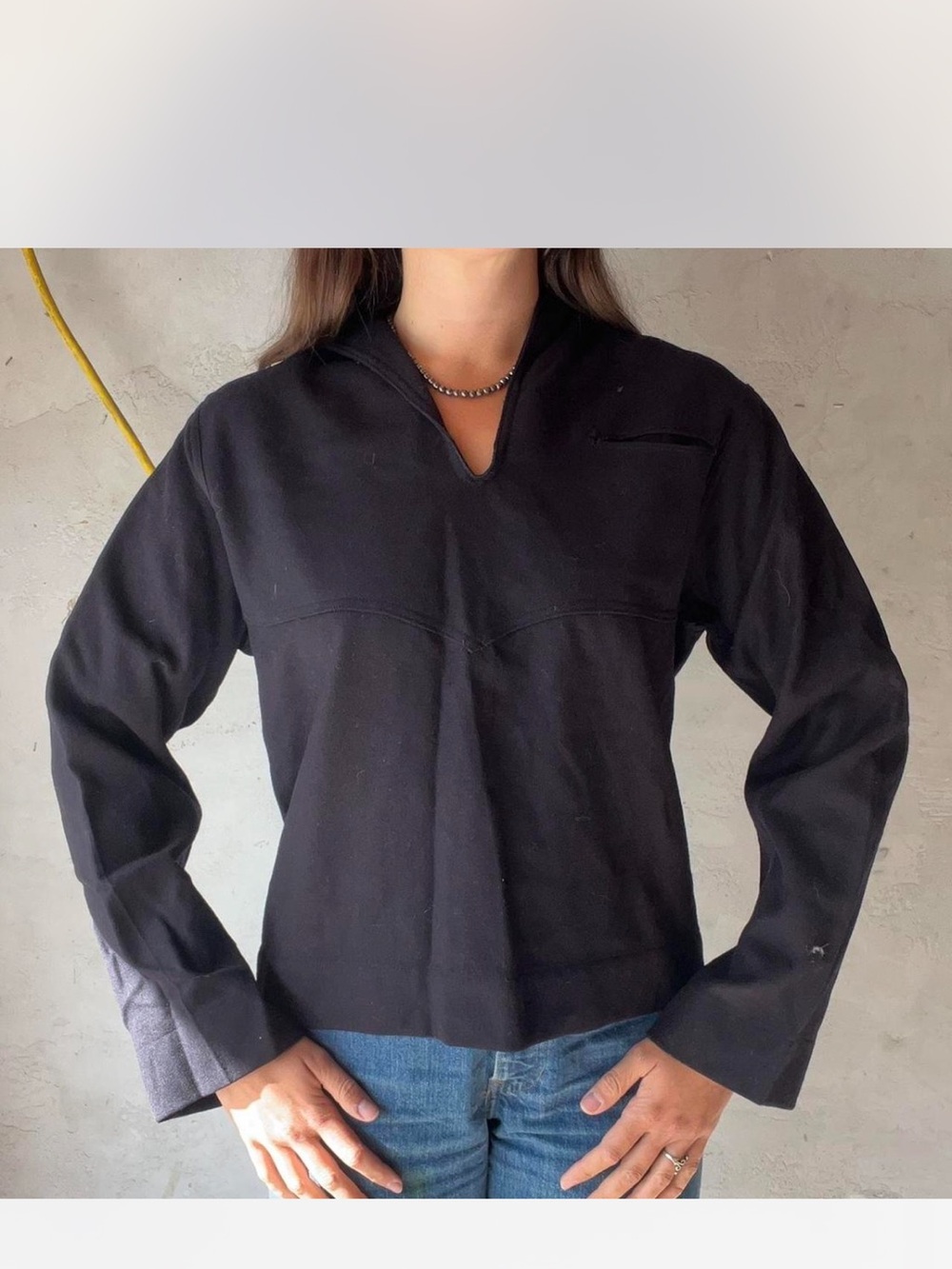 100% wool Navy pullover
